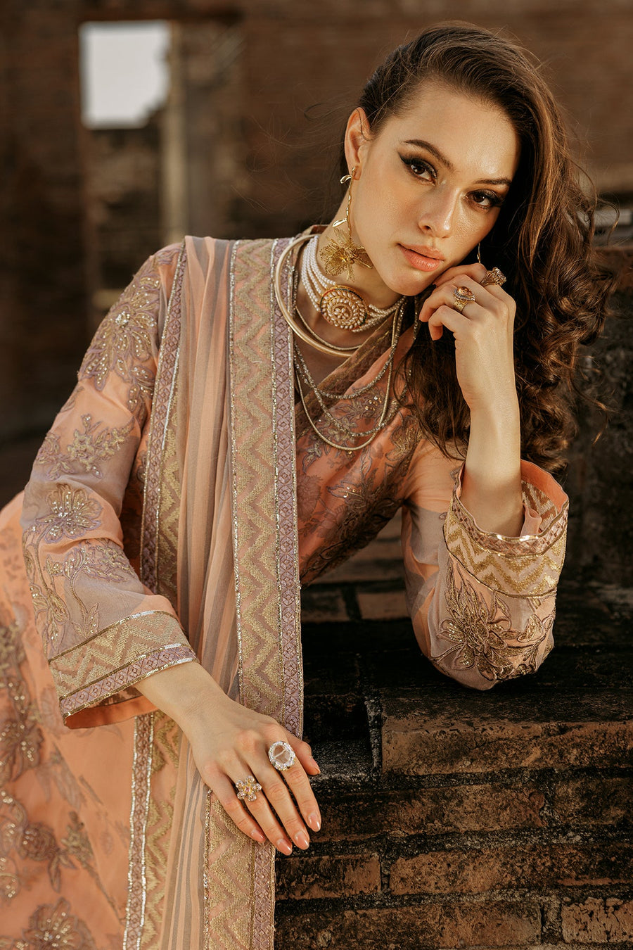 Charizma Vasal Embroidered Chiffon Unstitched 3Pc Suit VSL25-05