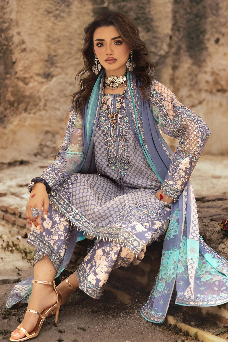 Charizma Vasal Vol-02 Embroidered Chiffon Unstitched 3Pc Suit VSL25-07