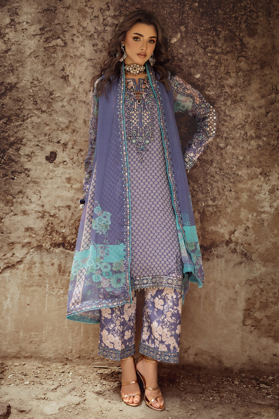 Charizma Vasal Vol-02 Embroidered Chiffon Unstitched 3Pc Suit VSL25-07