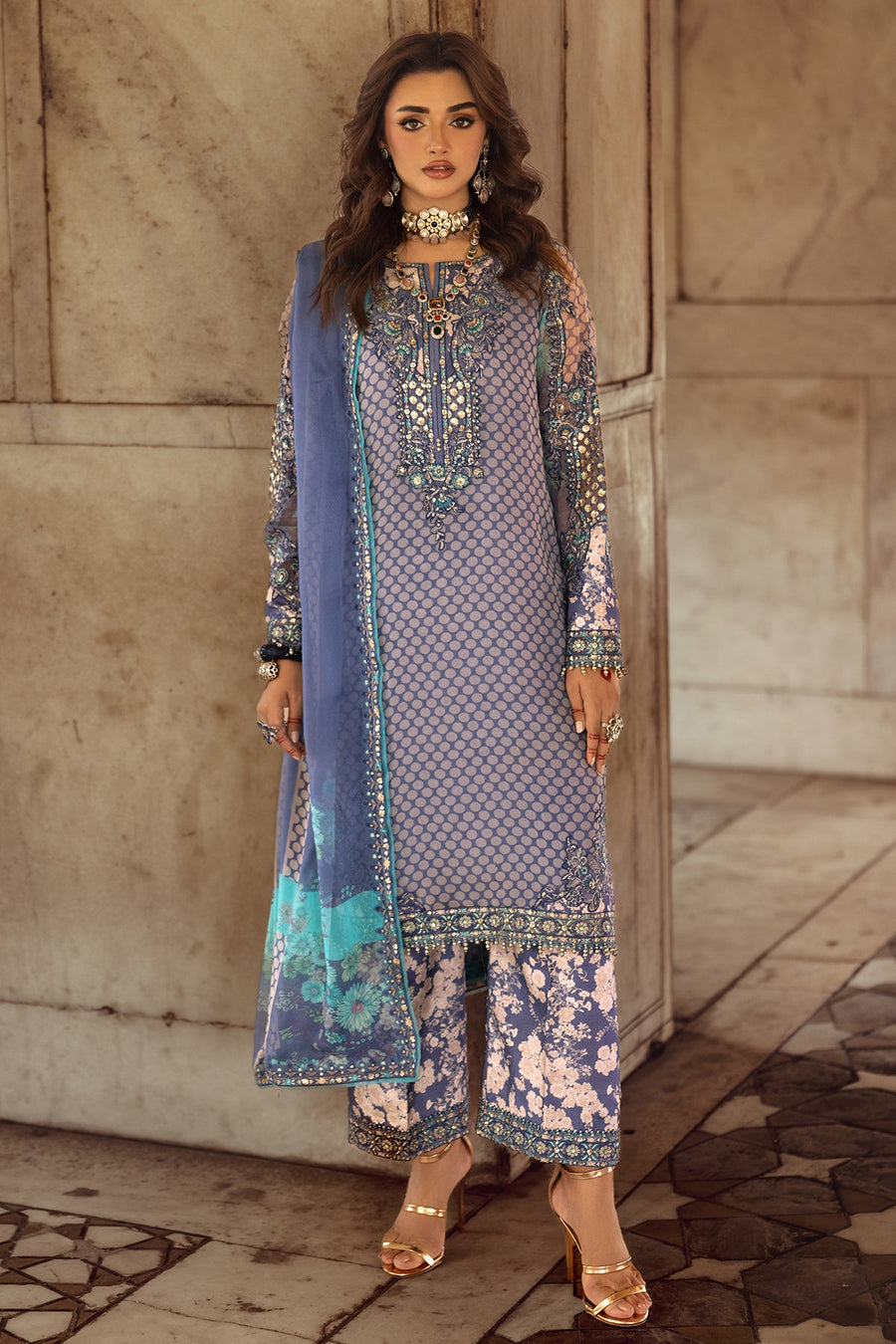 Charizma Vasal Vol-02 Embroidered Chiffon Unstitched 3Pc Suit VSL25-07