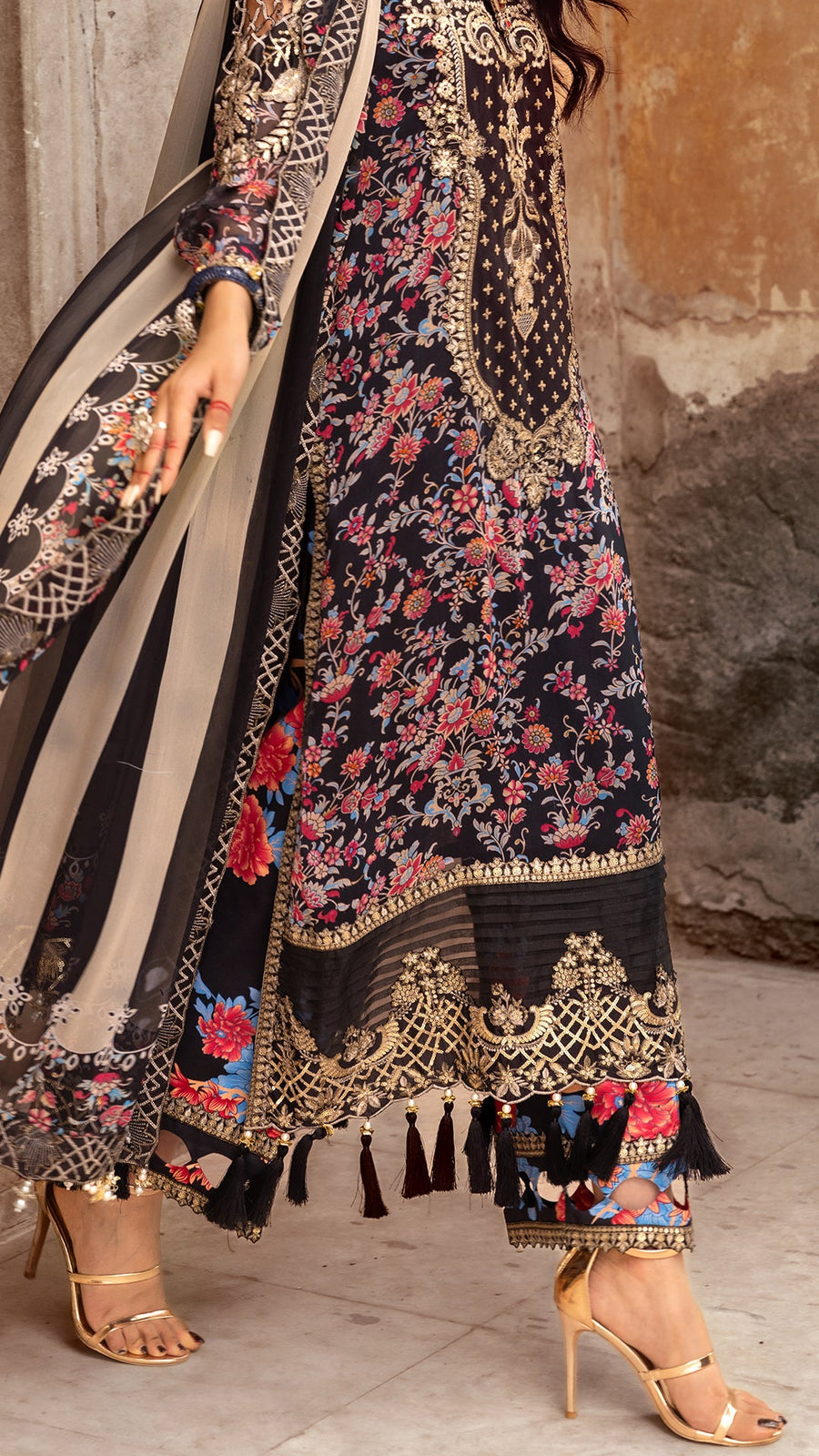 Charizma Vasal Vol-02 Embroidered Chiffon Unstitched 3Pc Suit VSL25-09