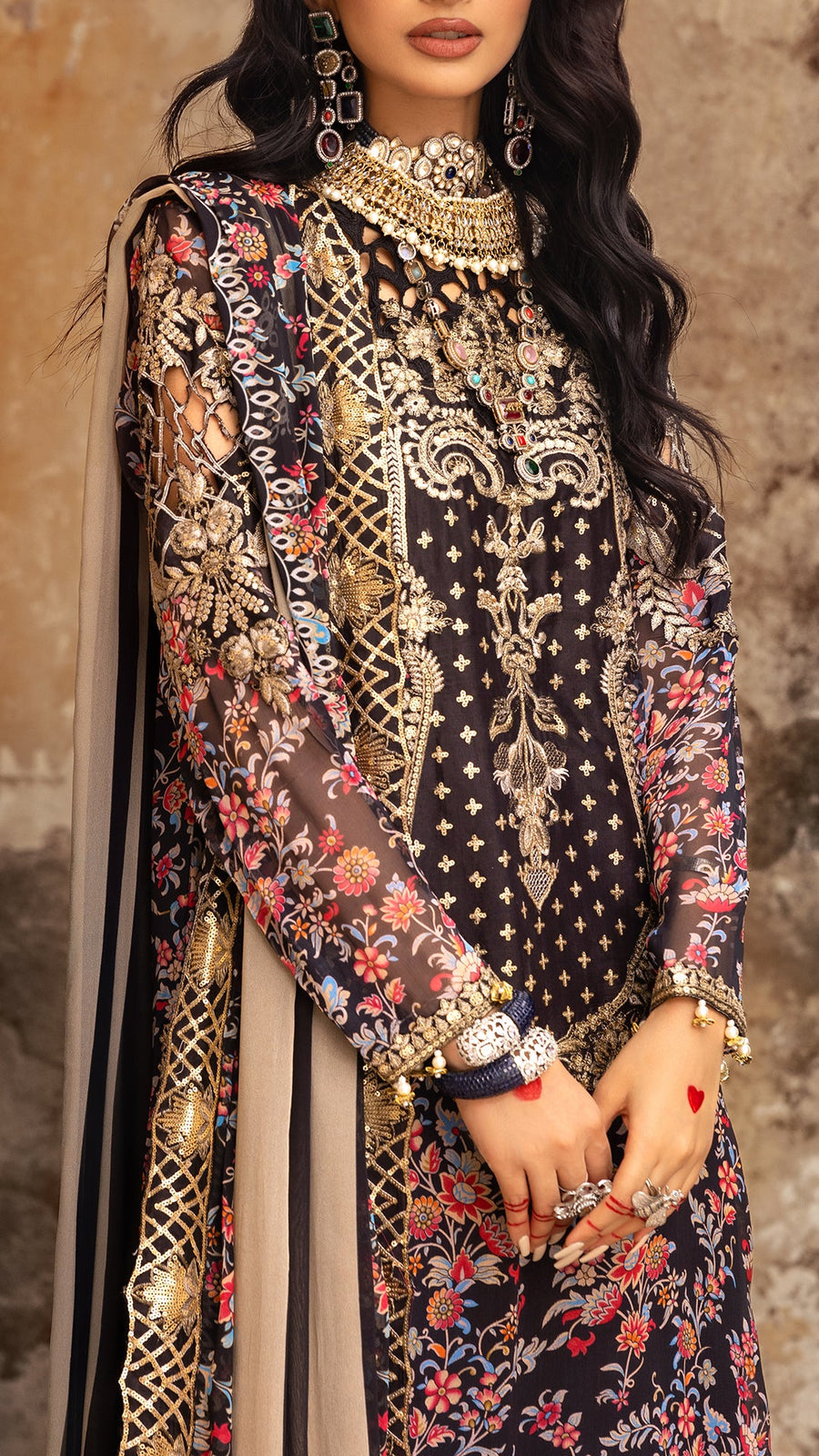 Charizma Vasal Vol-02 Embroidered Chiffon Unstitched 3Pc Suit VSL25-09