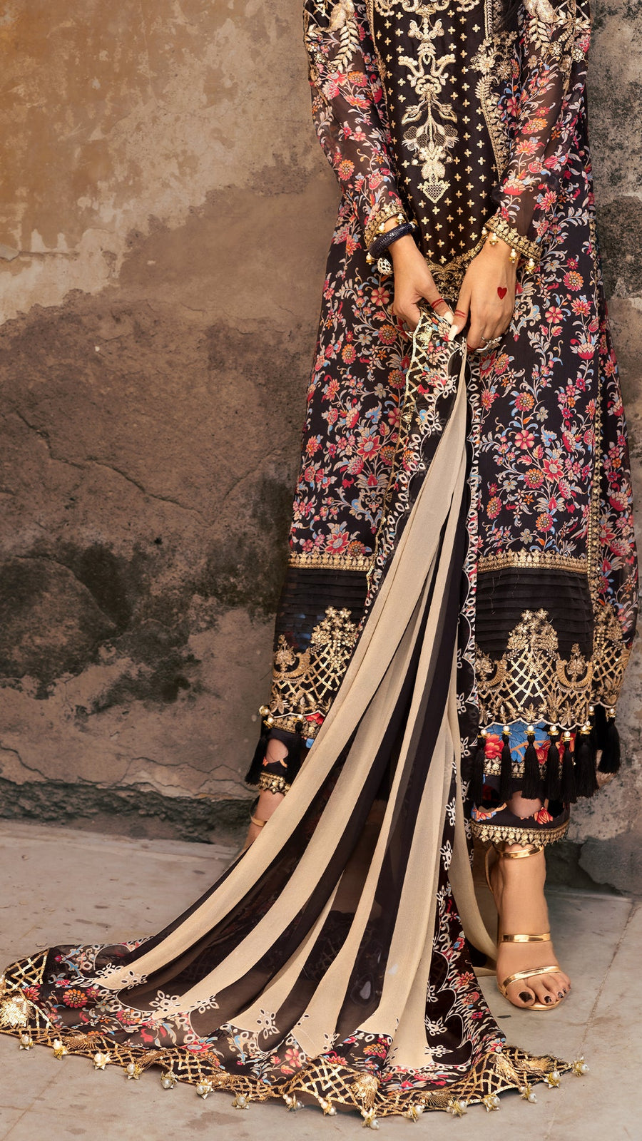 Charizma Vasal Vol-02 Embroidered Chiffon Unstitched 3Pc Suit VSL25-09