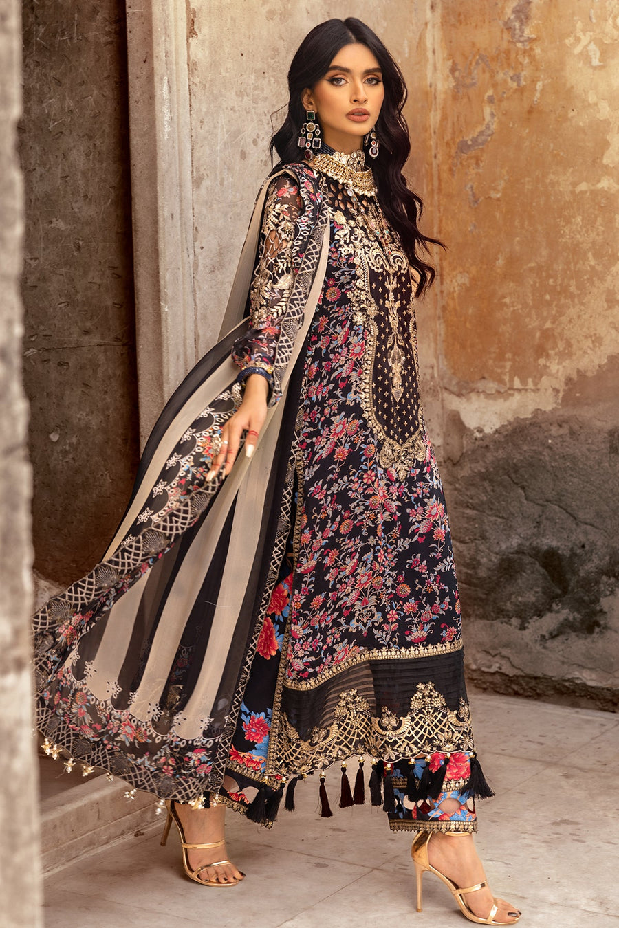 Charizma Vasal Vol-02 Embroidered Chiffon Unstitched 3Pc Suit VSL25-09