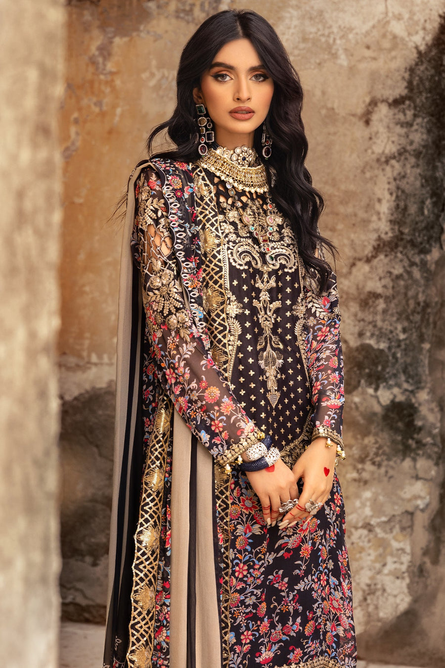 Charizma Vasal Vol-02 Embroidered Chiffon Unstitched 3Pc Suit VSL25-09