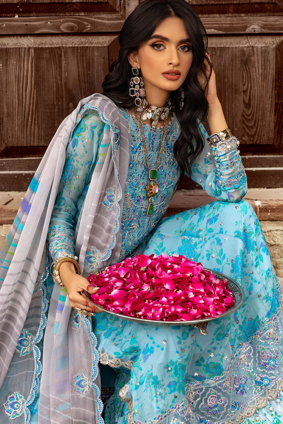 Charizma Vasal Vol-02 Embroidered Chiffon Unstitched 3Pc Suit VSL25-10