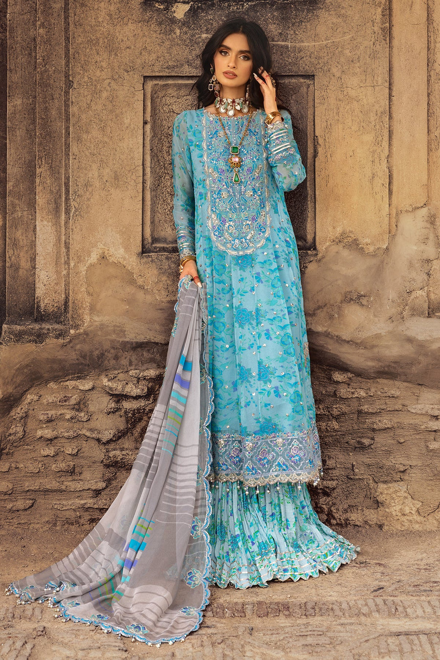 Charizma Vasal Vol-02 Embroidered Chiffon Unstitched 3Pc Suit VSL25-10
