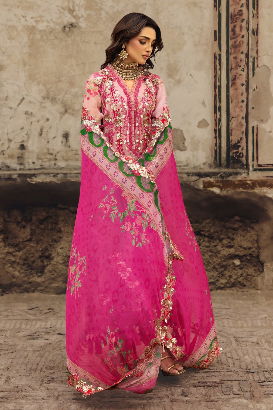 Charizma Vasal Vol-02 Embroidered Chiffon Unstitched 3Pc Suit VSL25-12