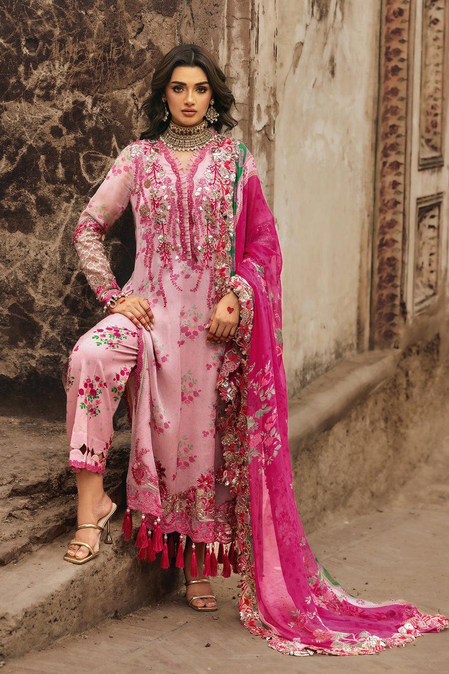 Charizma Vasal Vol-02 Embroidered Chiffon Unstitched 3Pc Suit VSL25-12