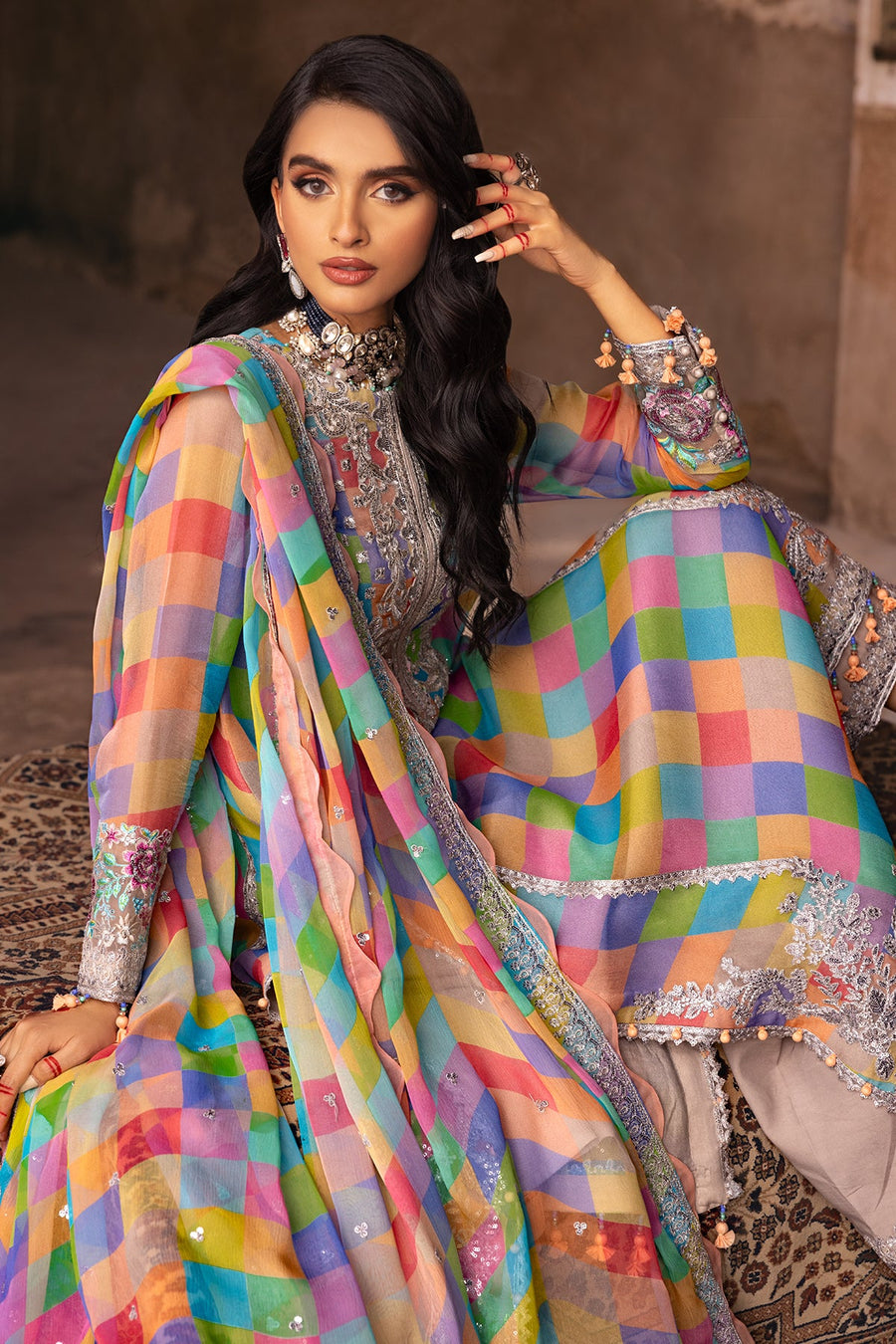 Charizma Vasal Vol-02 Embroidered Chiffon Unstitched 3Pc Suit VSL25-14
