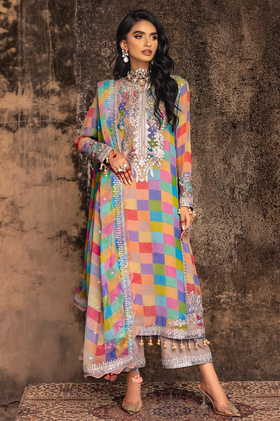 Charizma Vasal Vol-02 Embroidered Chiffon Unstitched 3Pc Suit VSL25-14
