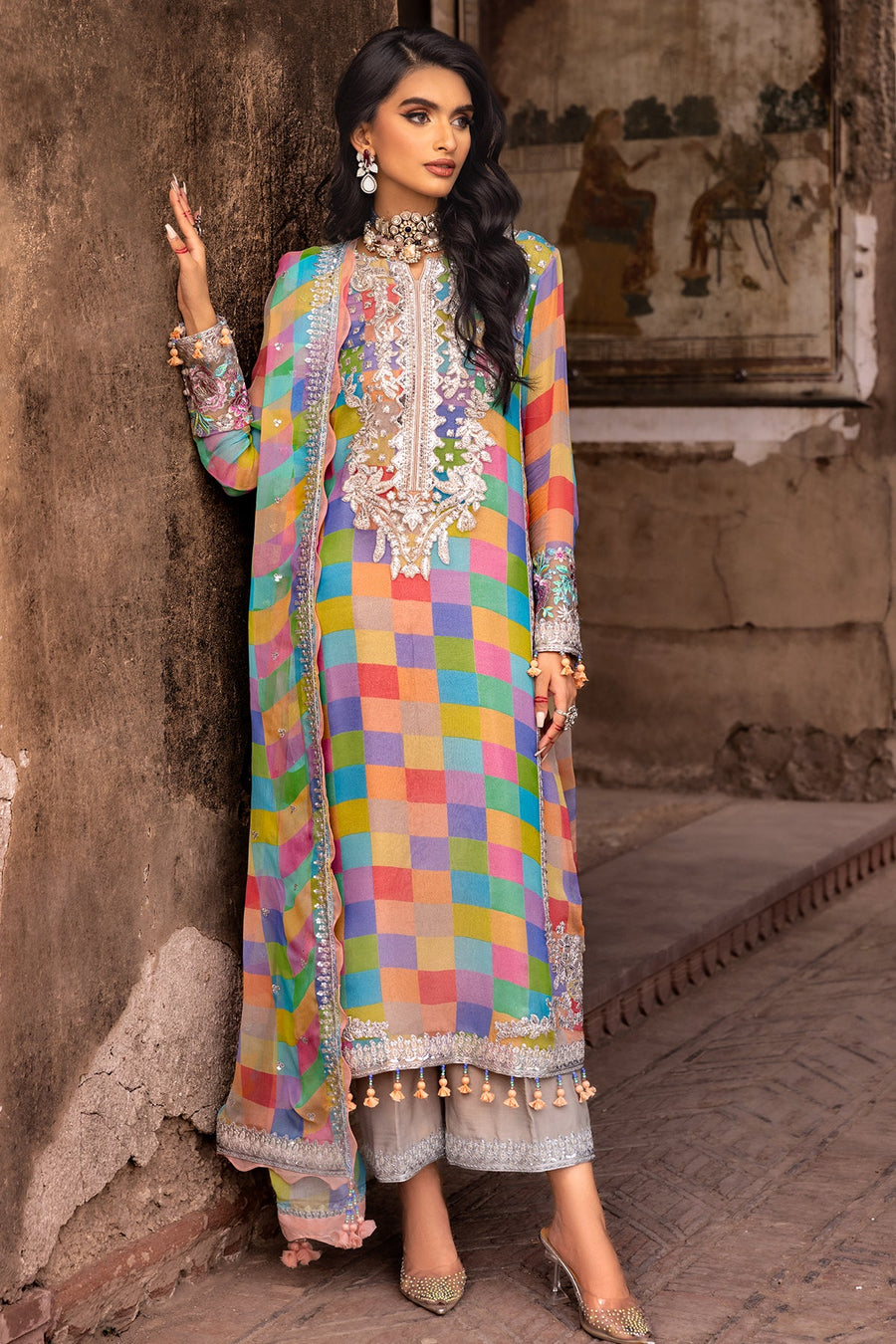 Charizma Vasal Vol-02 Embroidered Chiffon Unstitched 3Pc Suit VSL25-14