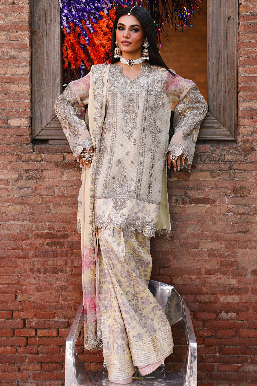 Charizma Vasal Vol-03 Embroidered Chiffon Unstitched 3Pc Suit VSL25-21