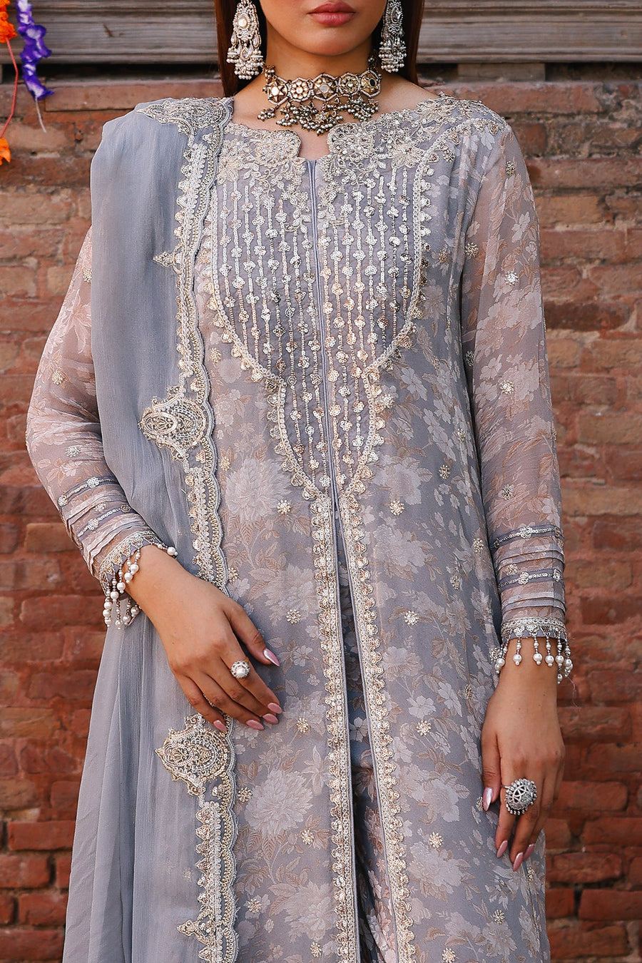 Charizma Vasal Vol-03 Embroidered Chiffon Unstitched 3Pc Suit VSL25-22