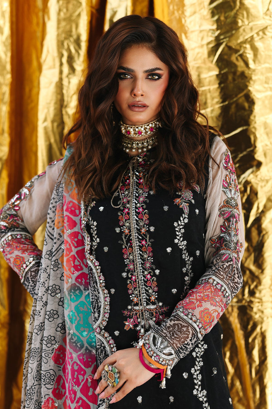 Charizma Vasal Vol-04 Embroidered Chiffon Unstitched 3Pc Suit VSL25-24