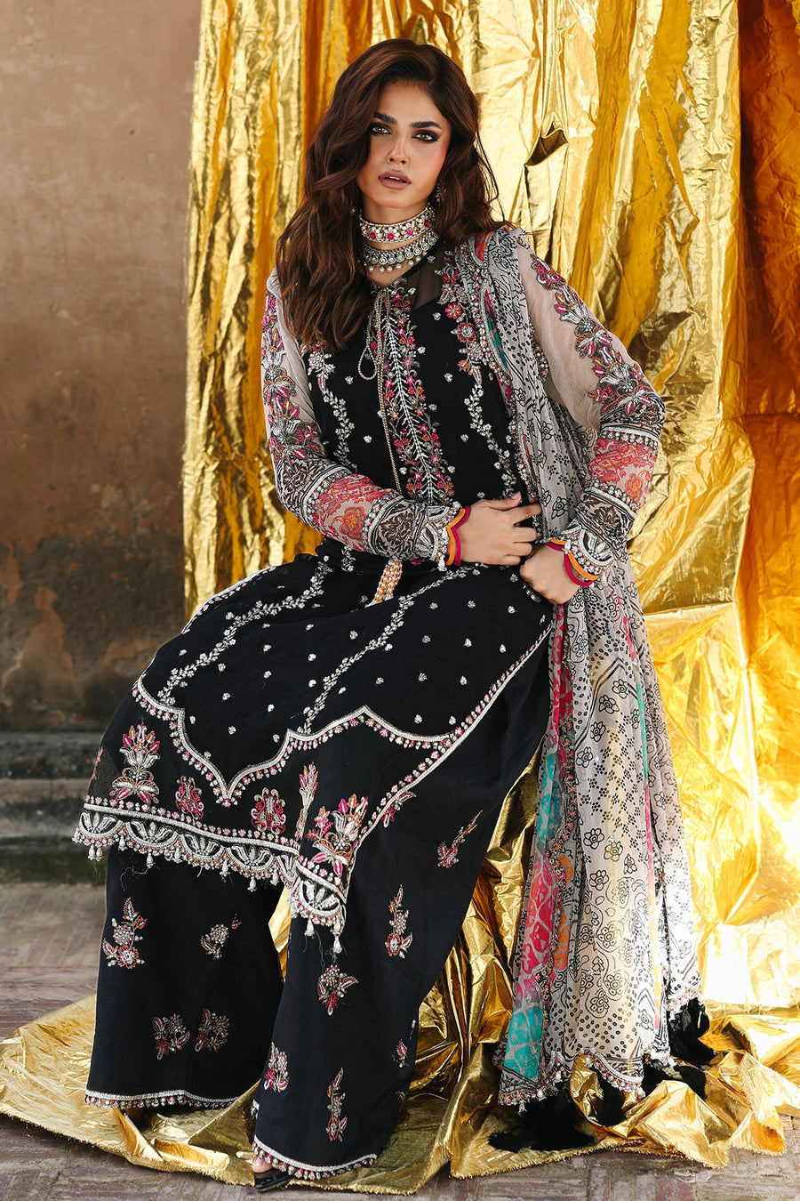 Charizma Vasal Vol-04 Embroidered Chiffon Unstitched 3Pc Suit VSL25-24