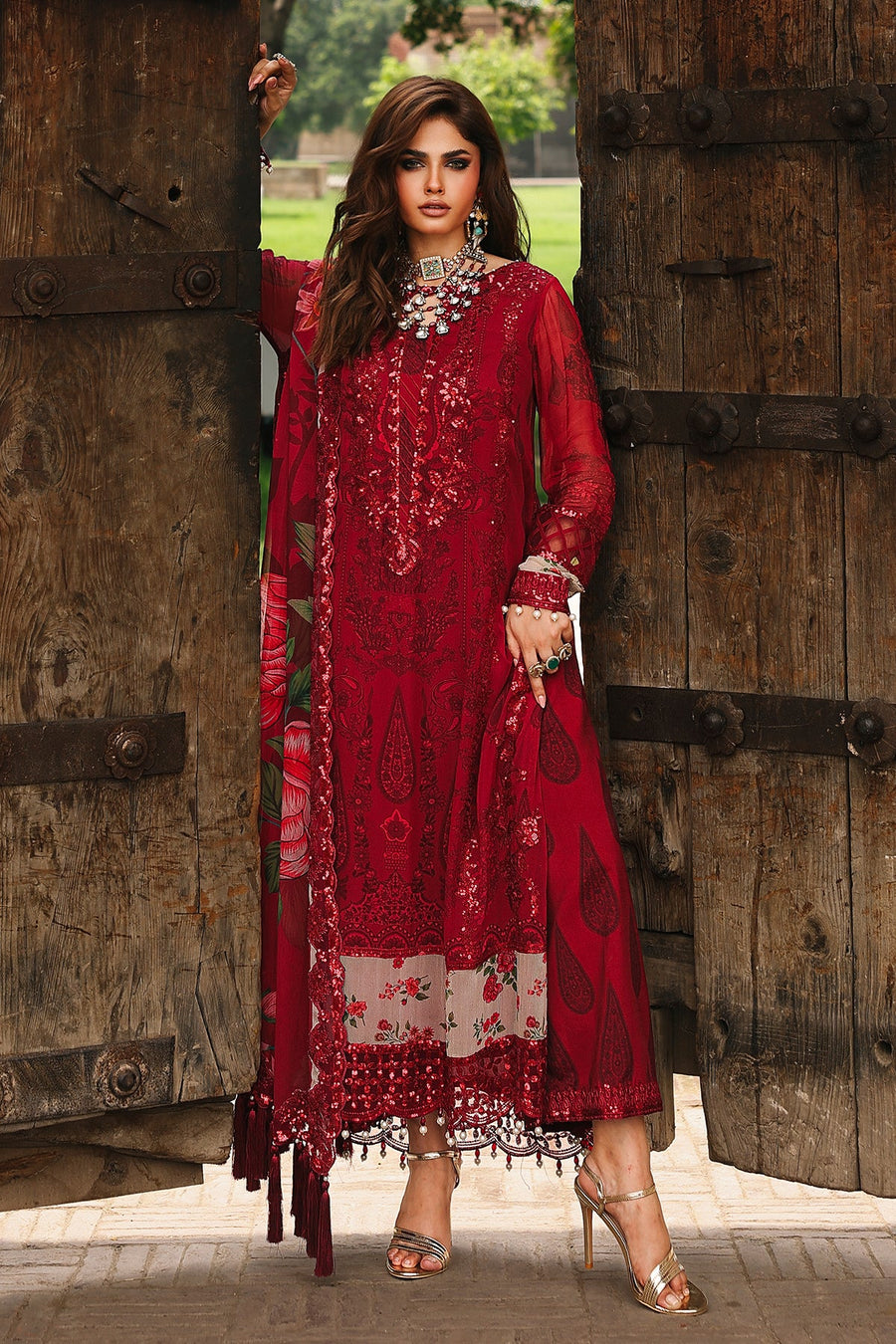 Charizma Vasal Vol-04 Embroidered Chiffon Unstitched 3Pc Suit VSL25-25