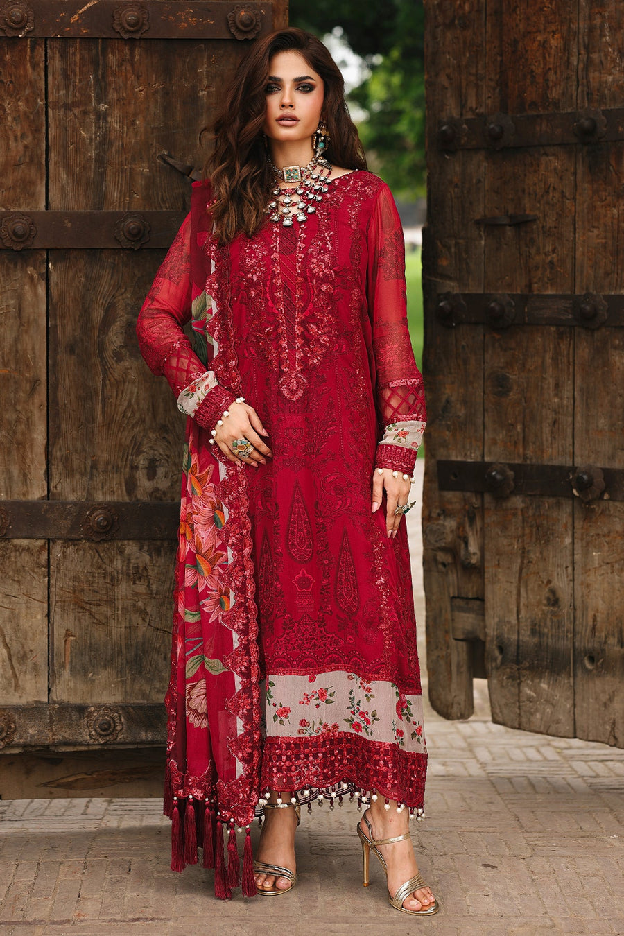 Charizma Vasal Vol-04 Embroidered Chiffon Unstitched 3Pc Suit VSL25-25
