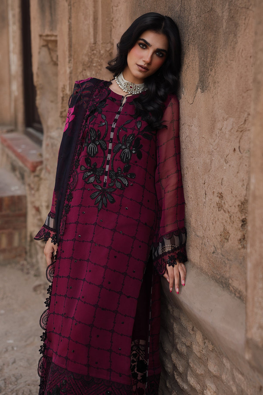 Charizma Vasal Vol-06 Embroidered Chiffon Unstitched 3Pc Suit VSL25-39