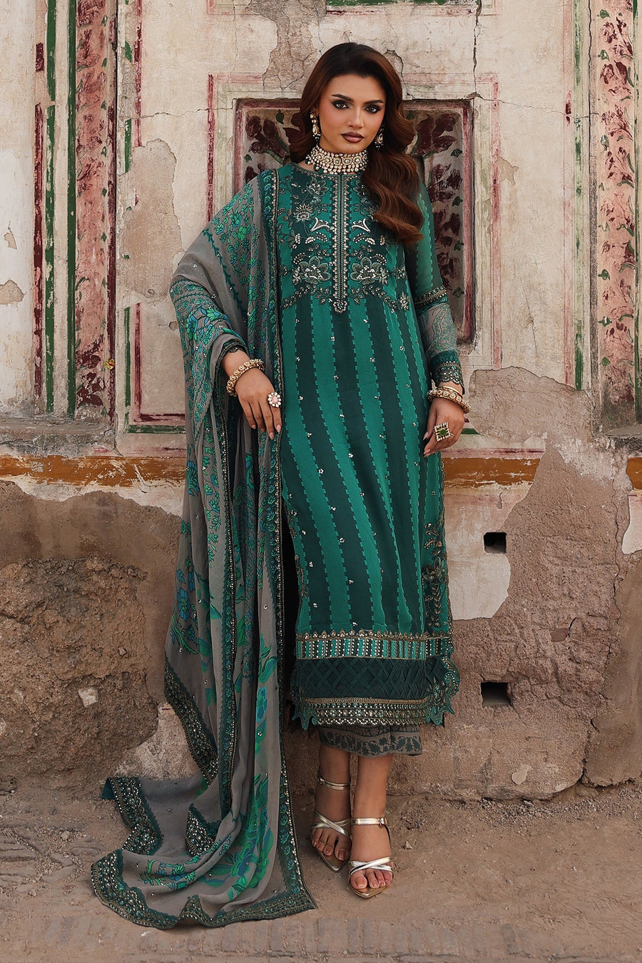 Charizma Vasal Vol-06 Embroidered Chiffon Unstitched 3Pc Suit VSL25-40