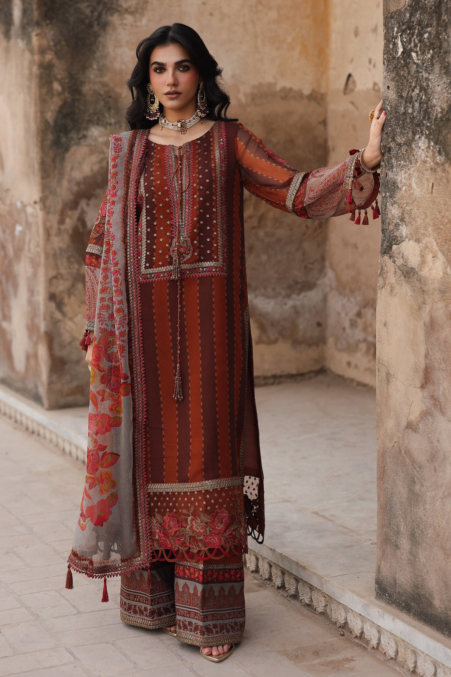 Charizma Vasal Vol-06 Embroidered Chiffon Unstitched 3Pc Suit VSL25-42