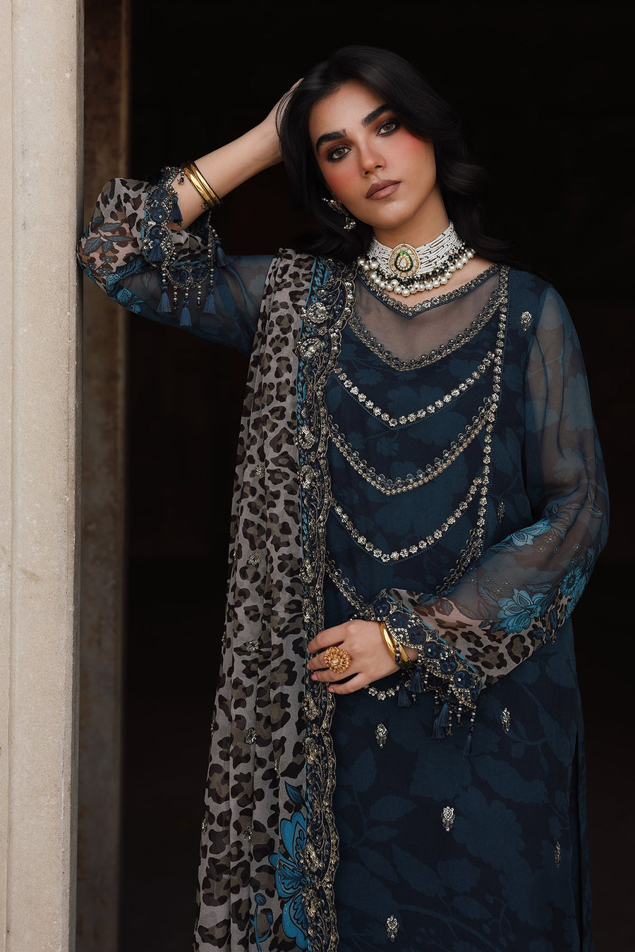 Charizma Vasal Vol-06 Embroidered Chiffon Unstitched 3Pc Suit VSL25-43