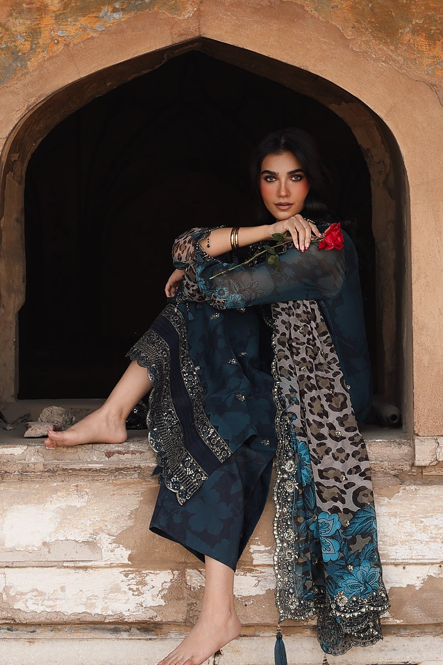 Charizma Vasal Vol-06 Embroidered Chiffon Unstitched 3Pc Suit VSL25-43