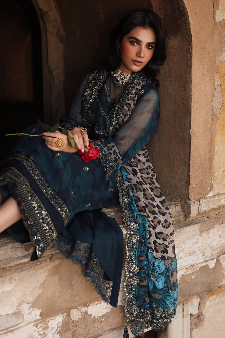 Charizma Vasal Vol-06 Embroidered Chiffon Unstitched 3Pc Suit VSL25-43