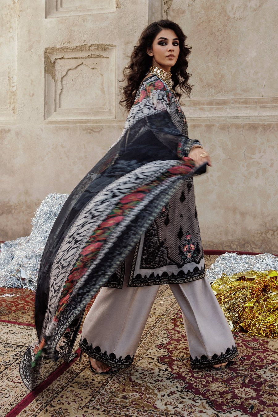 Charizma Vasal Vol-06 Embroidered Chiffon Unstitched 3Pc Suit VSL25-44