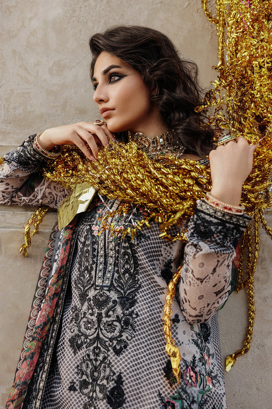 Charizma Vasal Vol-06 Embroidered Chiffon Unstitched 3Pc Suit VSL25-44