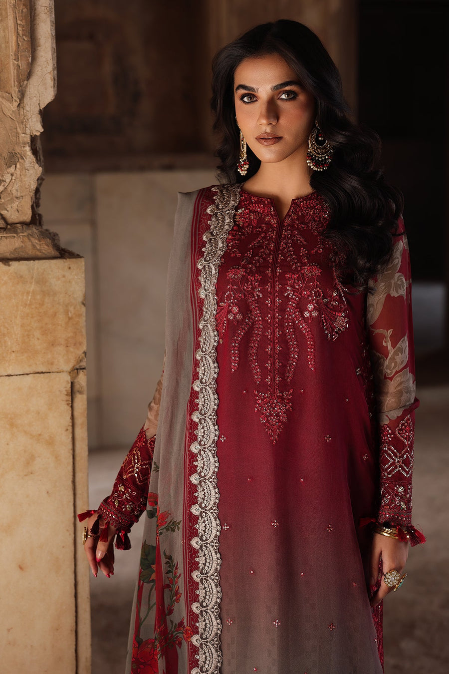Charizma Vasal Vol-06 Embroidered Chiffon Unstitched 3Pc Suit VSL25-45