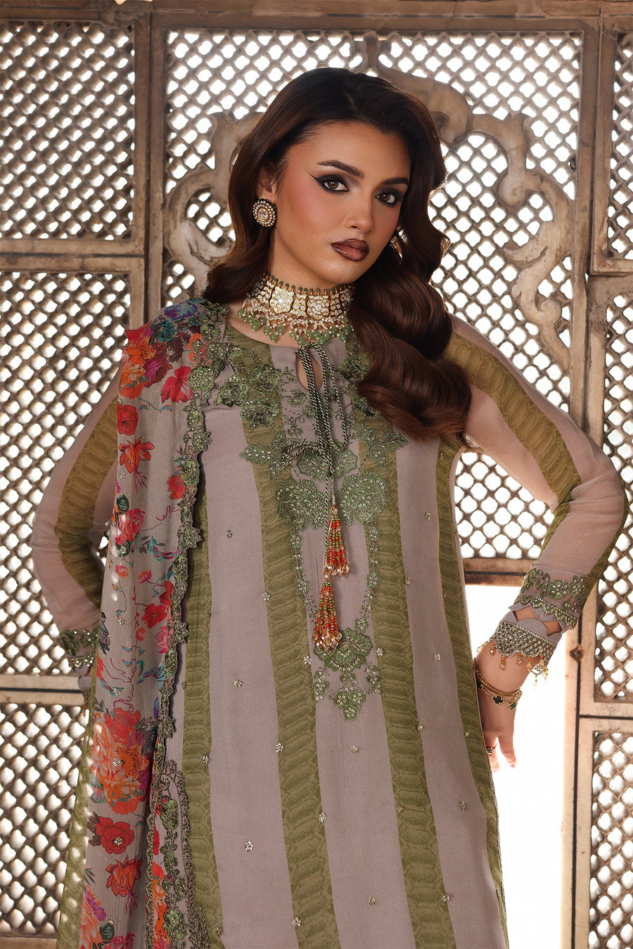 Charizma Vasal Vol-06 Embroidered Chiffon Unstitched 3Pc Suit VSL25-46