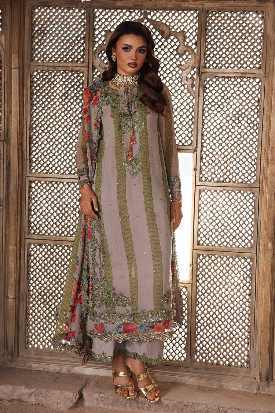 Charizma Vasal Vol-06 Embroidered Chiffon Unstitched 3Pc Suit VSL25-46