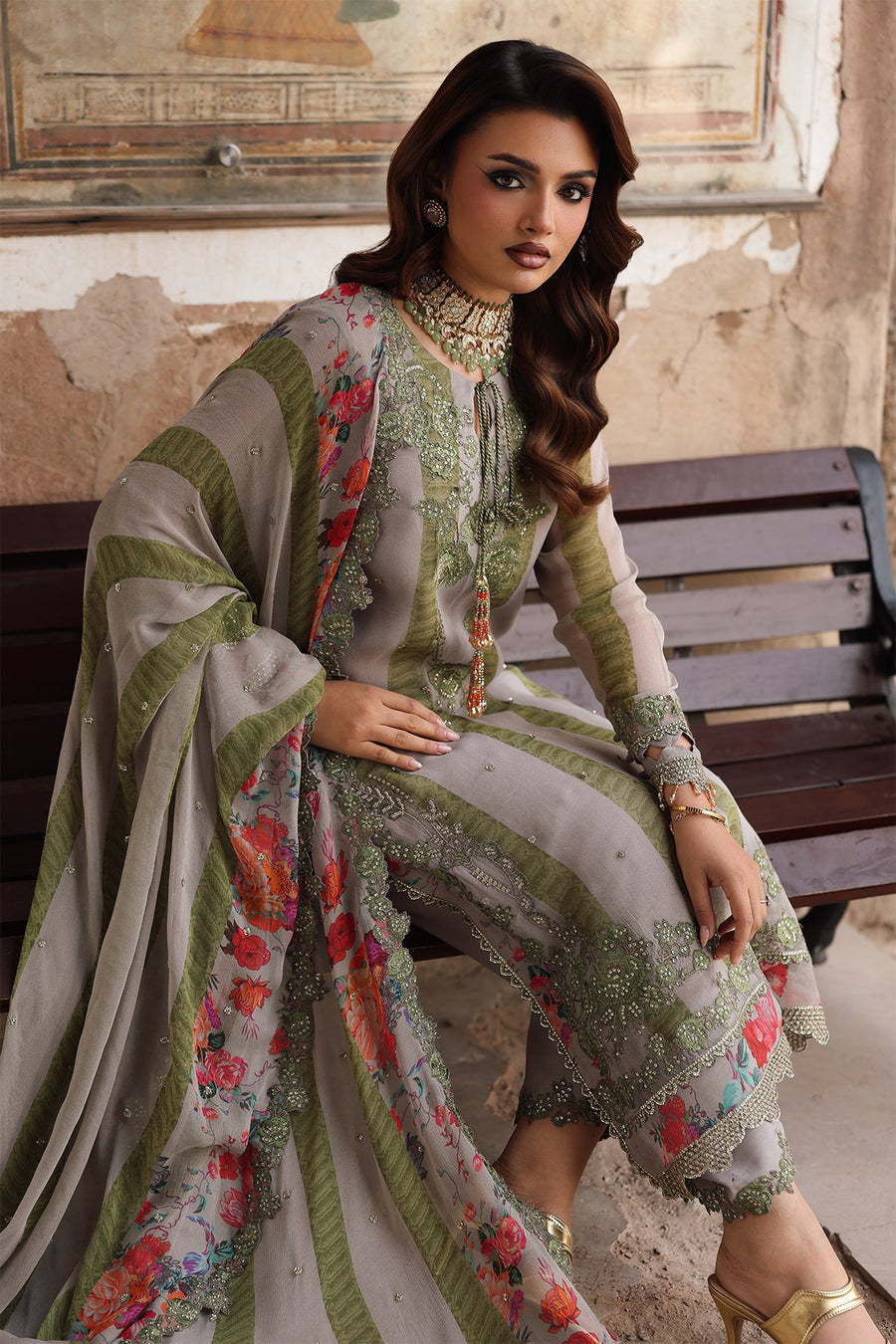 Charizma Vasal Vol-06 Embroidered Chiffon Unstitched 3Pc Suit VSL25-46