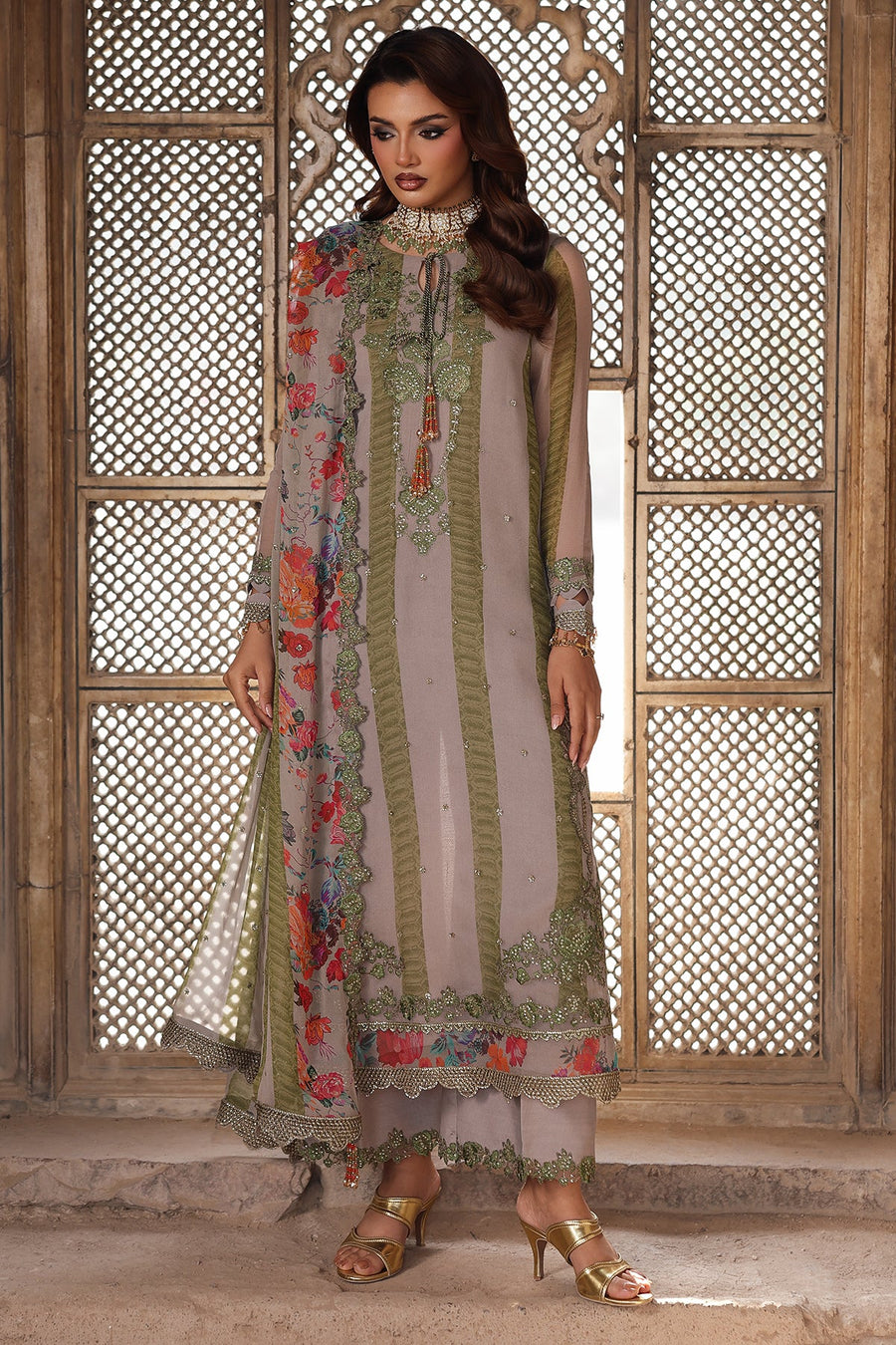 Charizma Vasal Vol-06 Embroidered Chiffon Unstitched 3Pc Suit VSL25-46