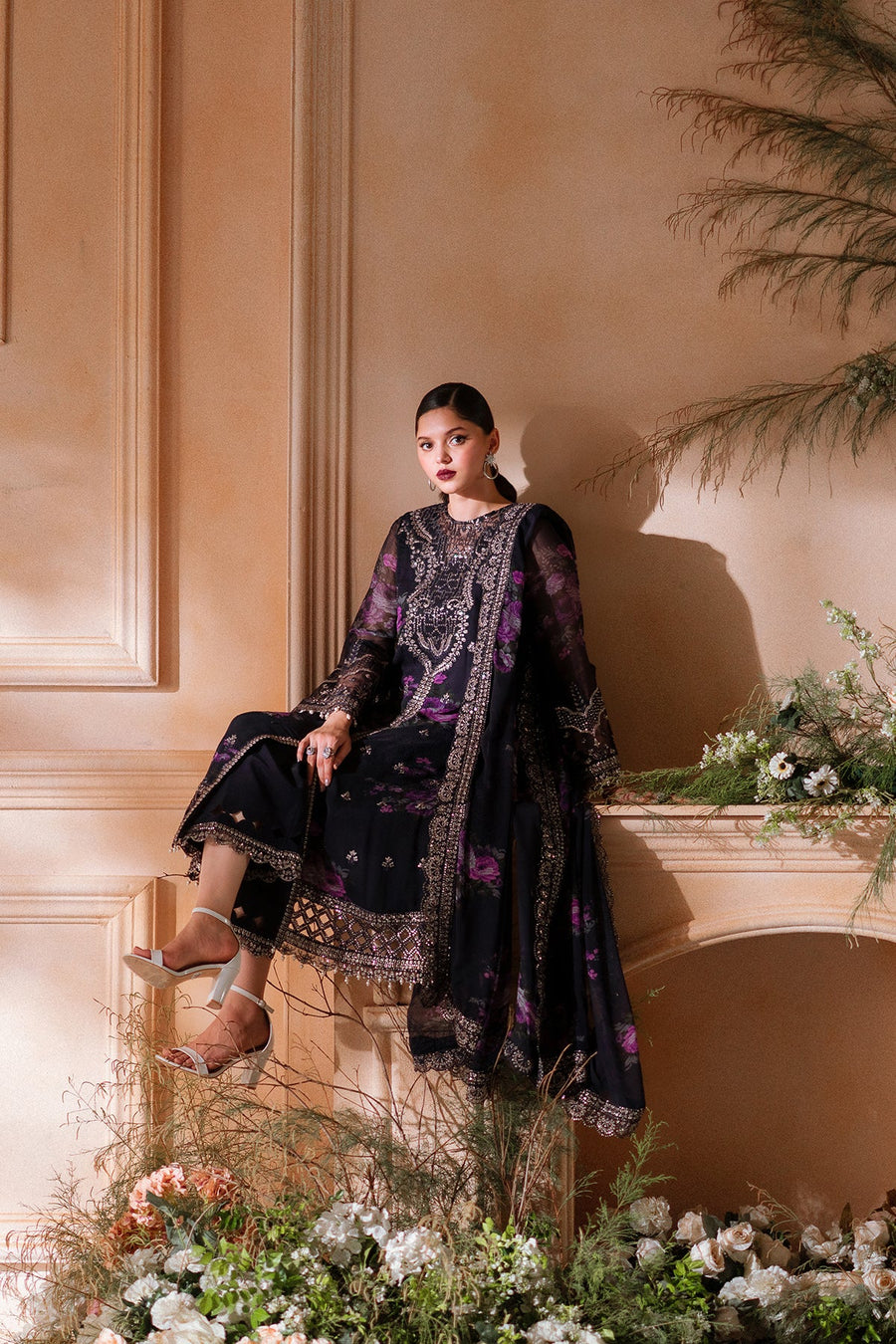Vasal by Charizma Embroidered Luxury Chiffon Unstitched 3Pc Suit VSL5-01
