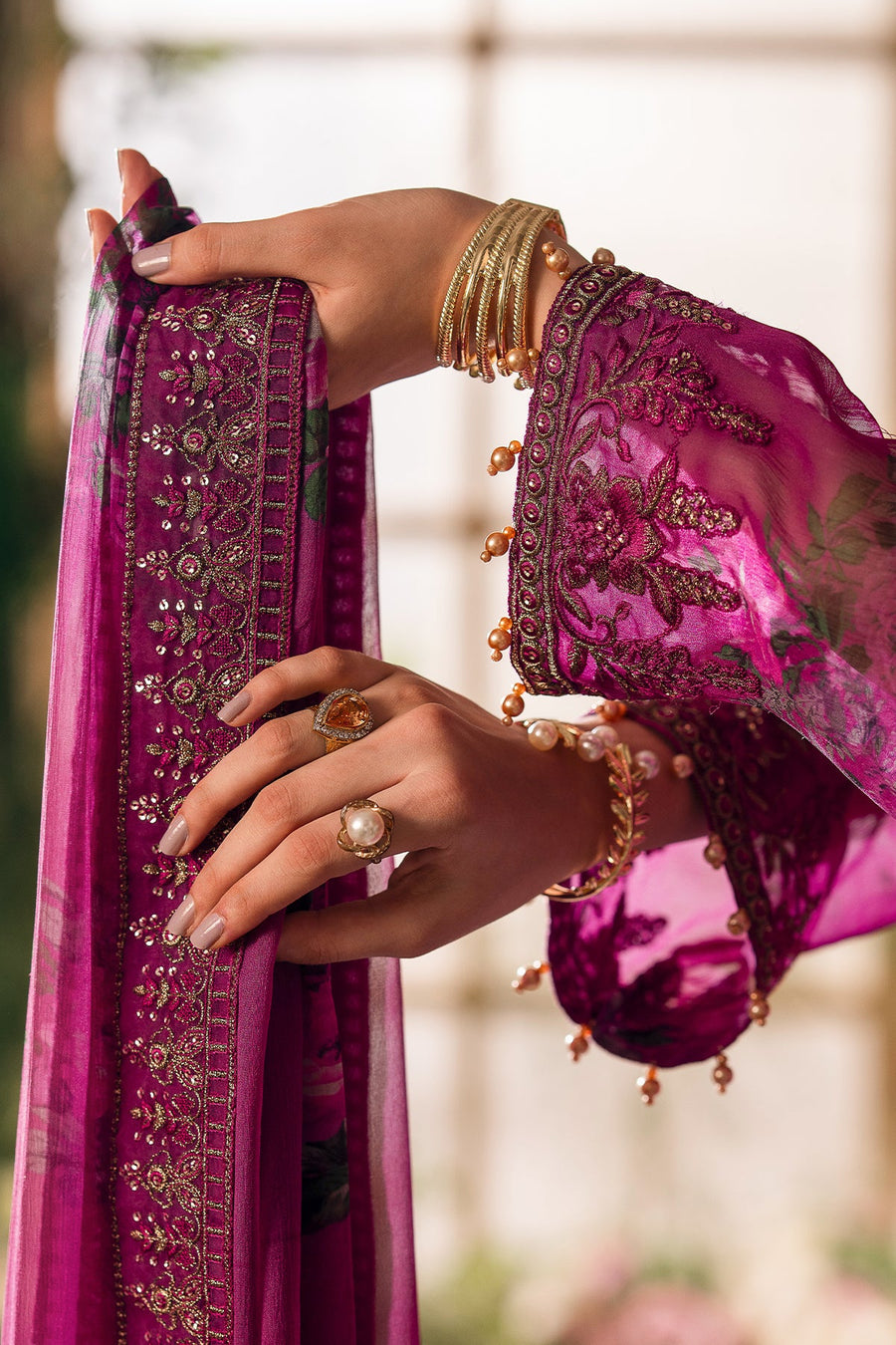 Vasal by Charizma Embroidered Luxury Chiffon Unstitched 3Pc Suit VSL5-03