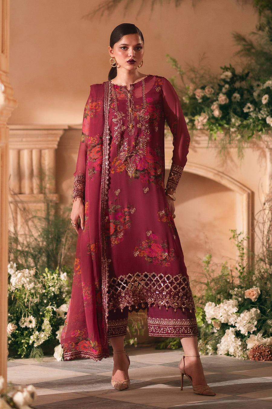Vasal by Charizma Embroidered Luxury Chiffon Unstitched 3Pc Suit VSL5-08