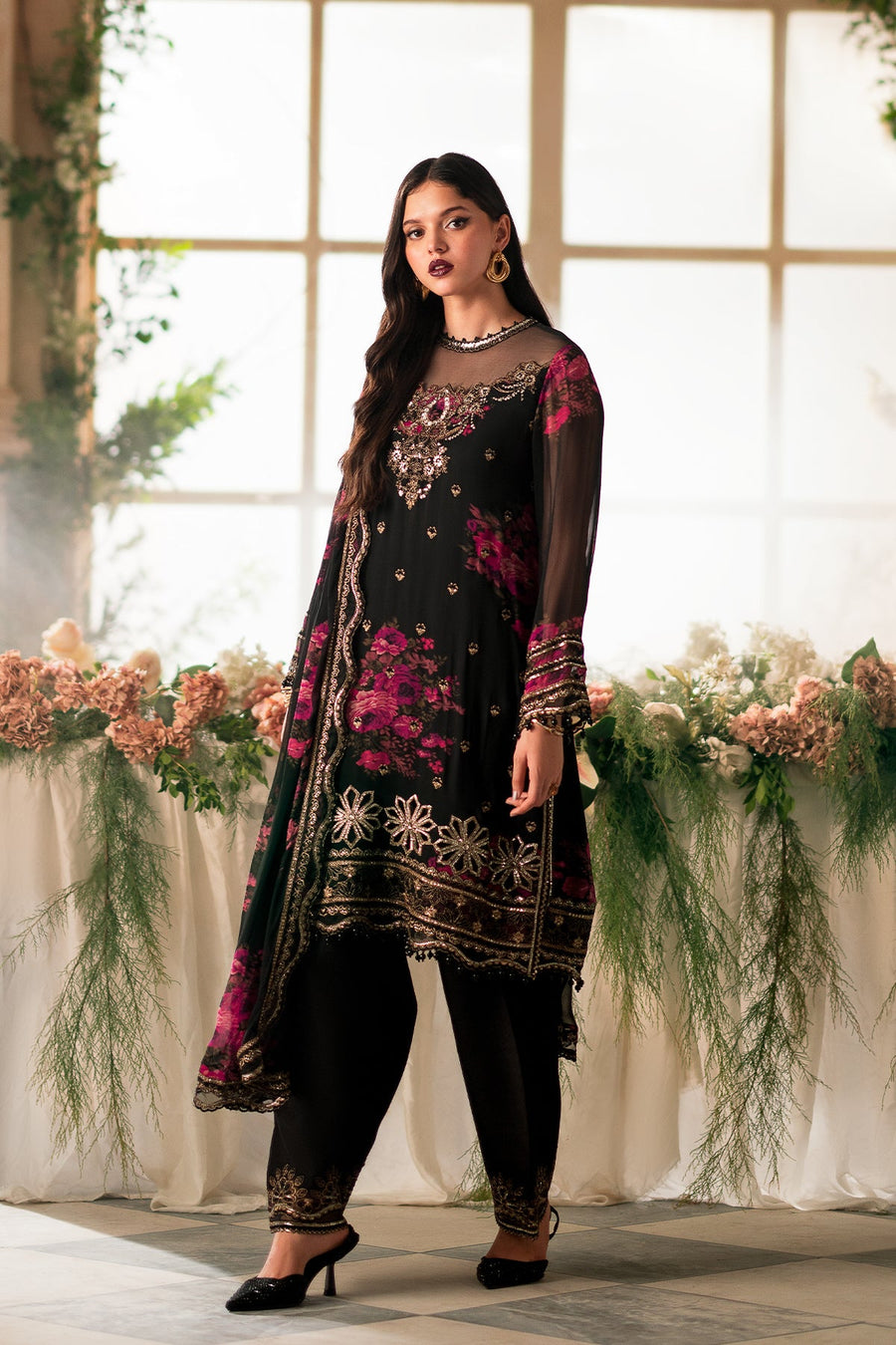 Vasal by Charizma Embroidered Luxury Chiffon Unstitched 3Pc Suit VSL5-09