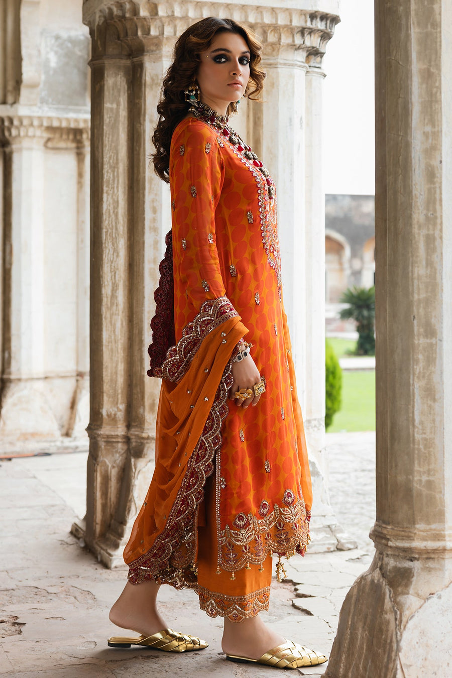 Charizma Vasal Embroidered Luxury Chiffon Unstitched 3Pc Suit VSL5-11