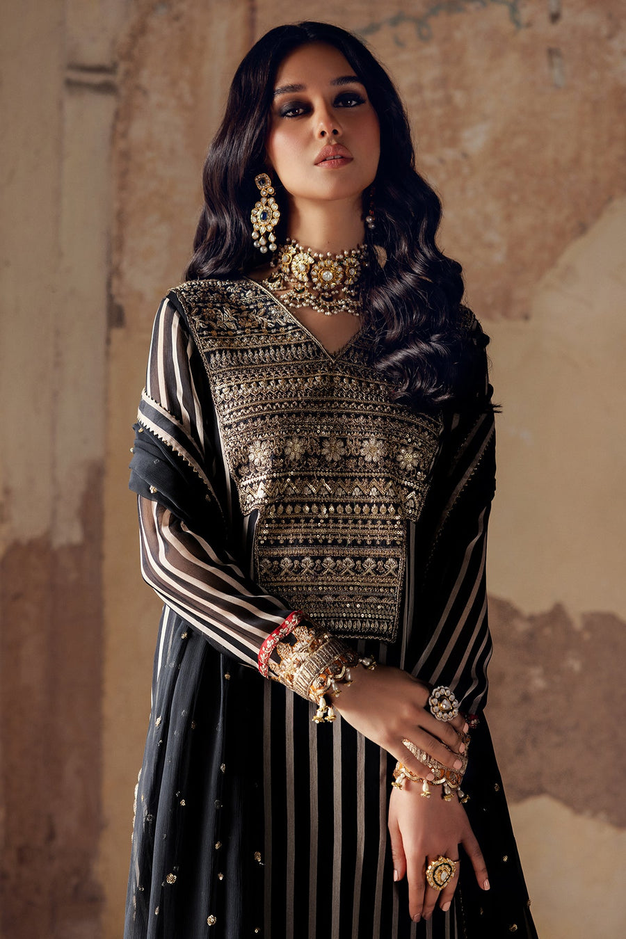 Charizma Vasal Embroidered Luxury Chiffon Unstitched 3Pc Suit VSL5-18