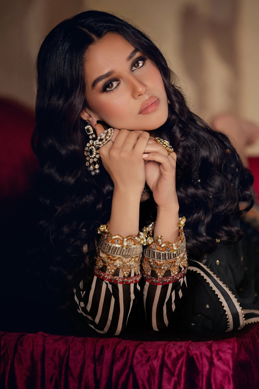 Charizma Vasal Embroidered Luxury Chiffon Unstitched 3Pc Suit VSL5-18