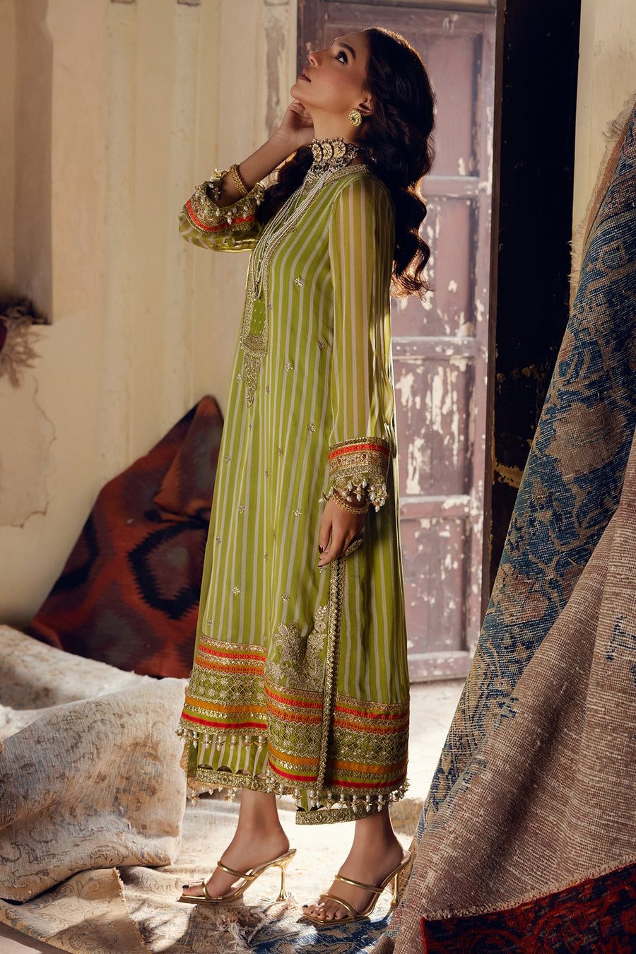 Charizma Vasal Embroidered Luxury Chiffon Unstitched 3Pc Suit VSL5-19