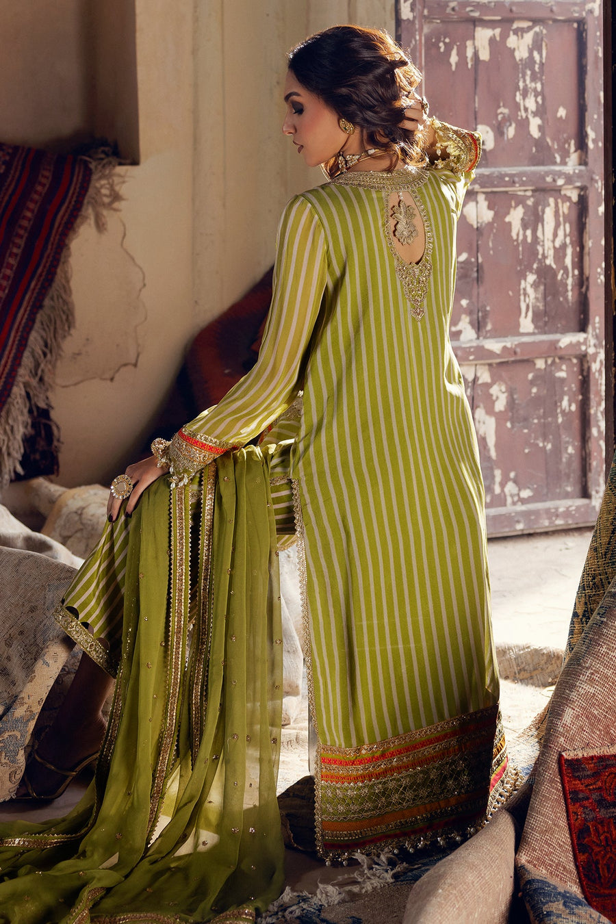 Charizma Vasal Embroidered Luxury Chiffon Unstitched 3Pc Suit VSL5-19