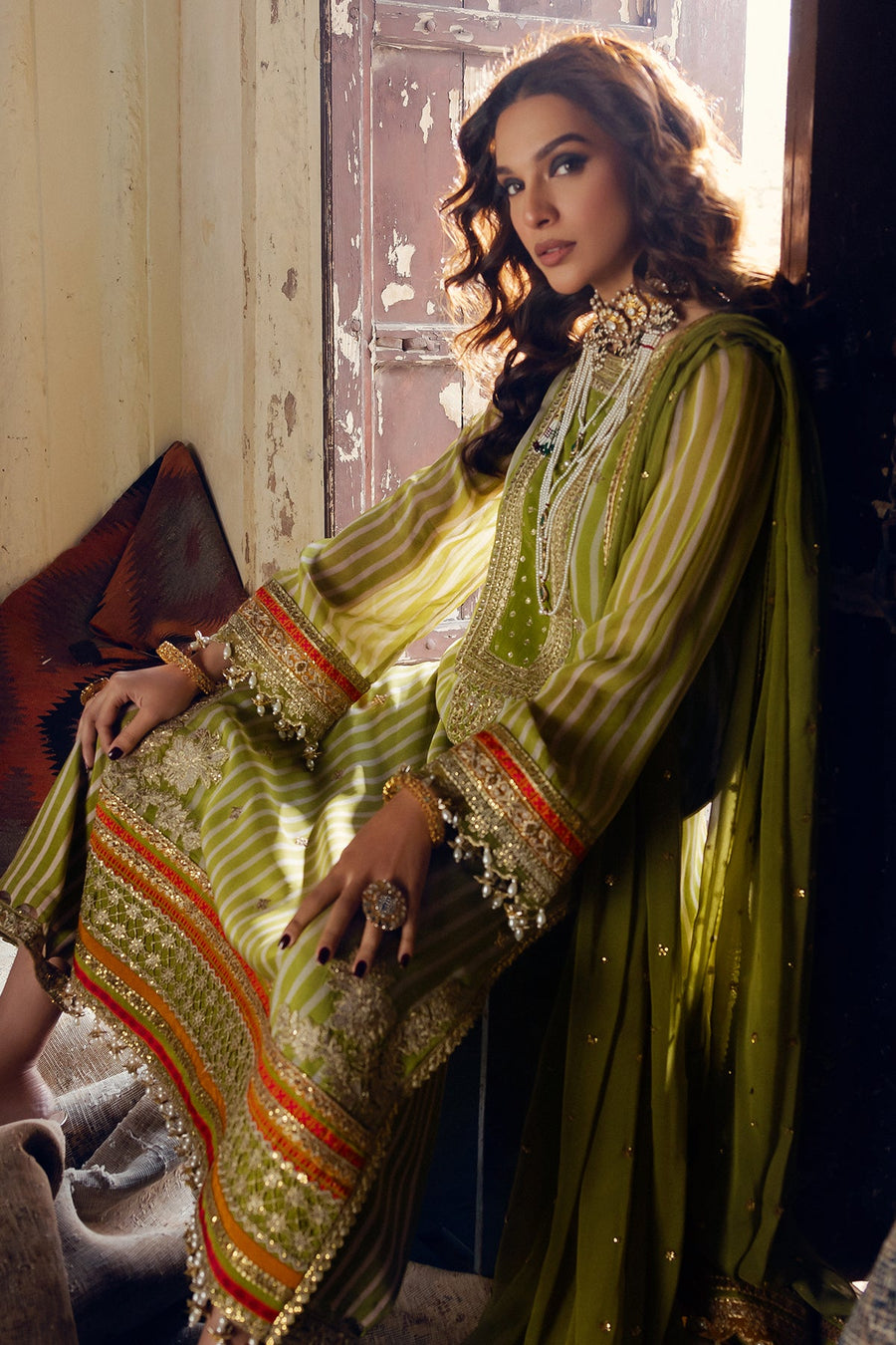 Charizma Vasal Embroidered Luxury Chiffon Unstitched 3Pc Suit VSL5-19