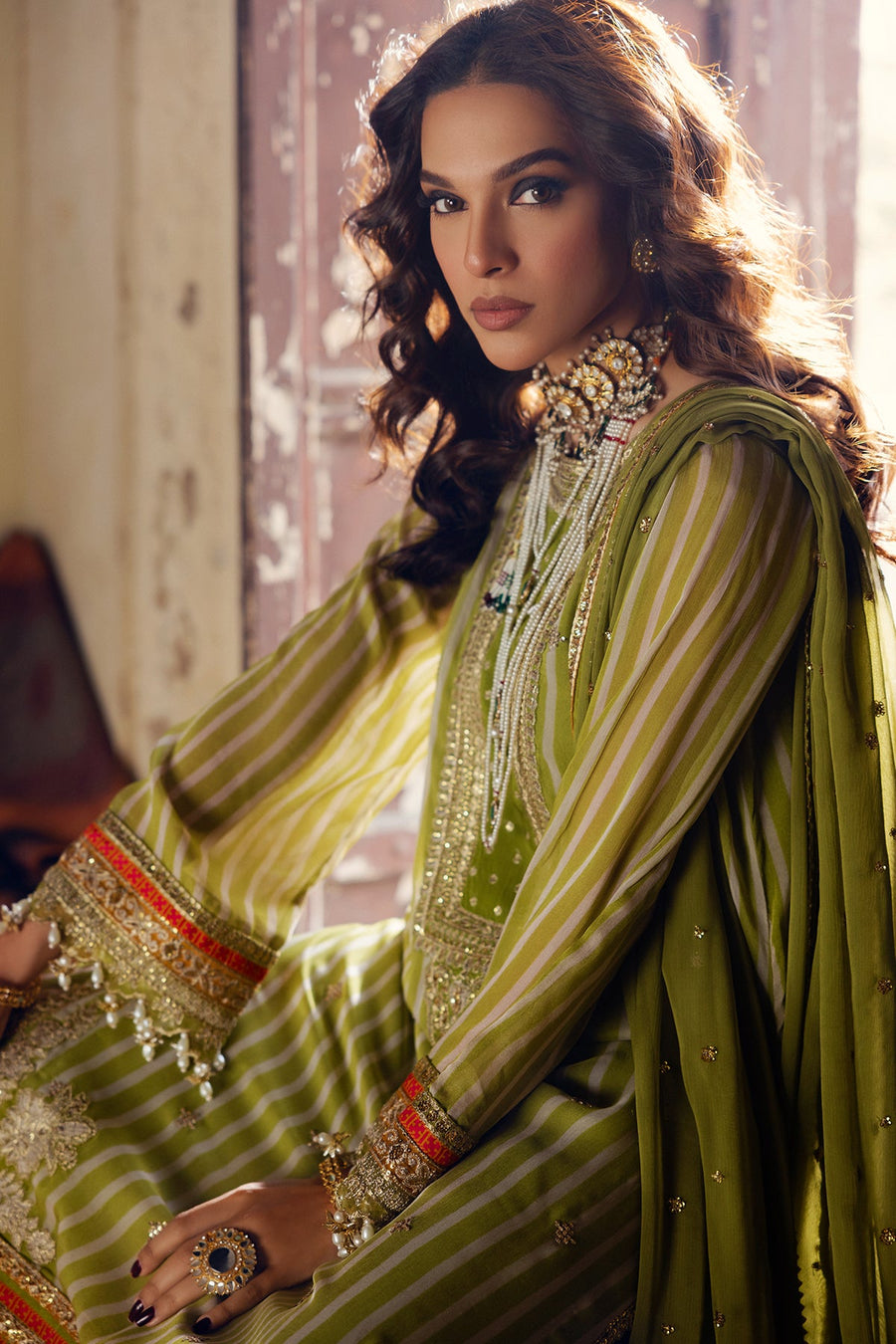 Charizma Vasal Embroidered Luxury Chiffon Unstitched 3Pc Suit VSL5-19