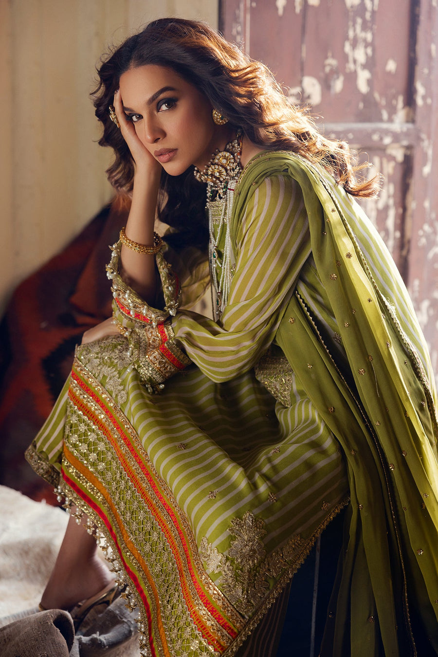 Charizma Vasal Embroidered Luxury Chiffon Unstitched 3Pc Suit VSL5-19