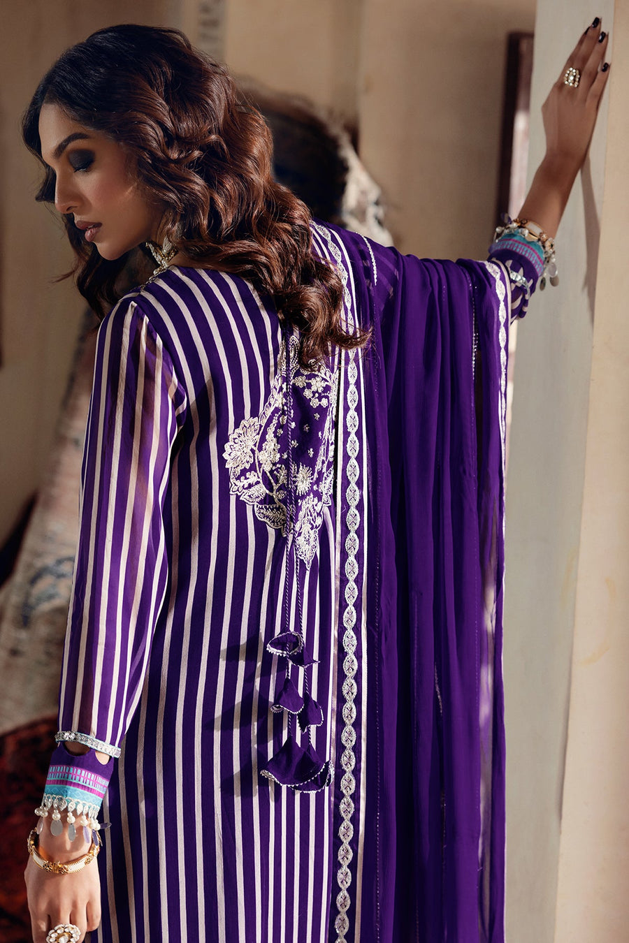 Charizma Vasal Embroidered Luxury Chiffon Unstitched 3Pc Suit VSL5-21