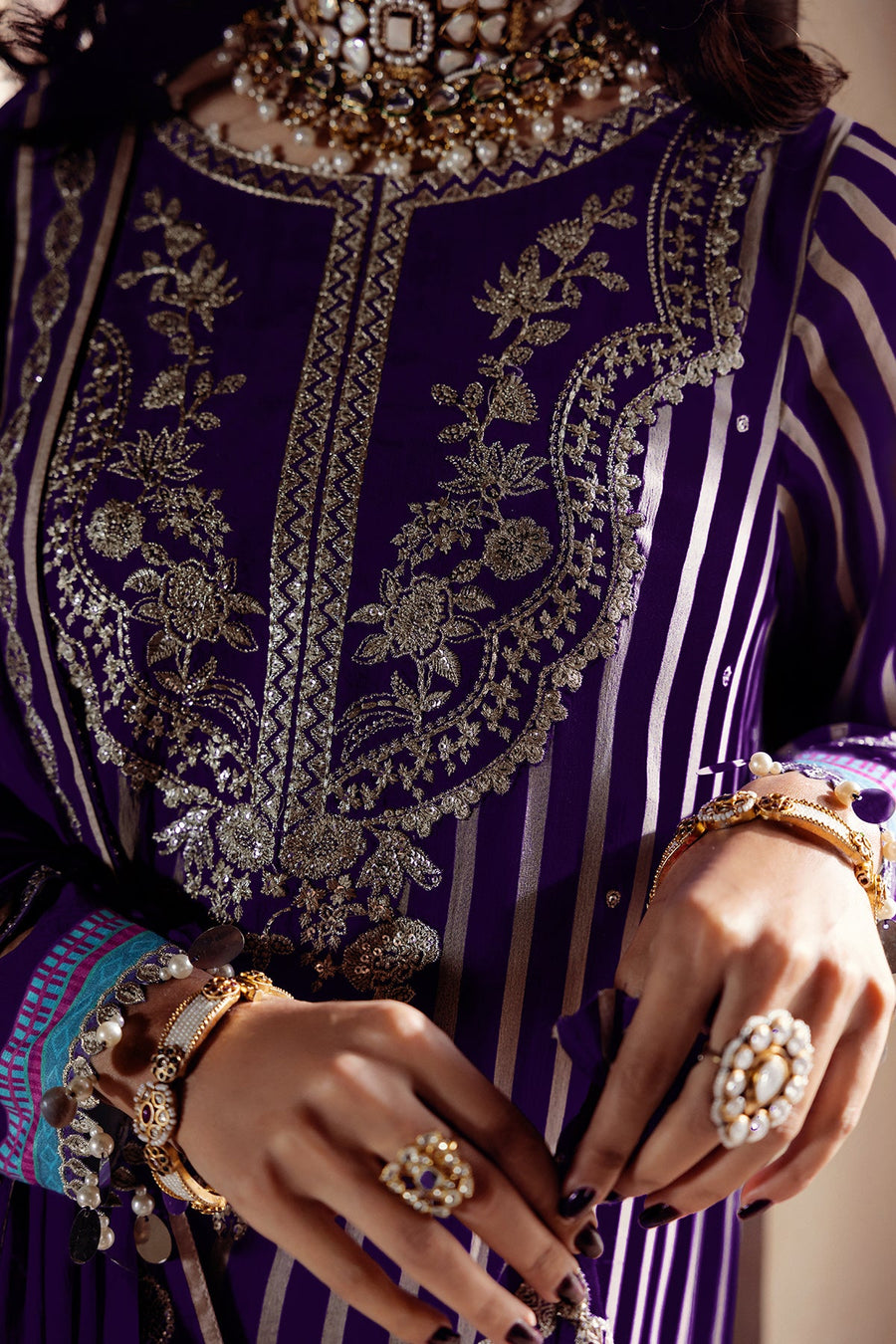 Charizma Vasal Embroidered Luxury Chiffon Unstitched 3Pc Suit VSL5-21