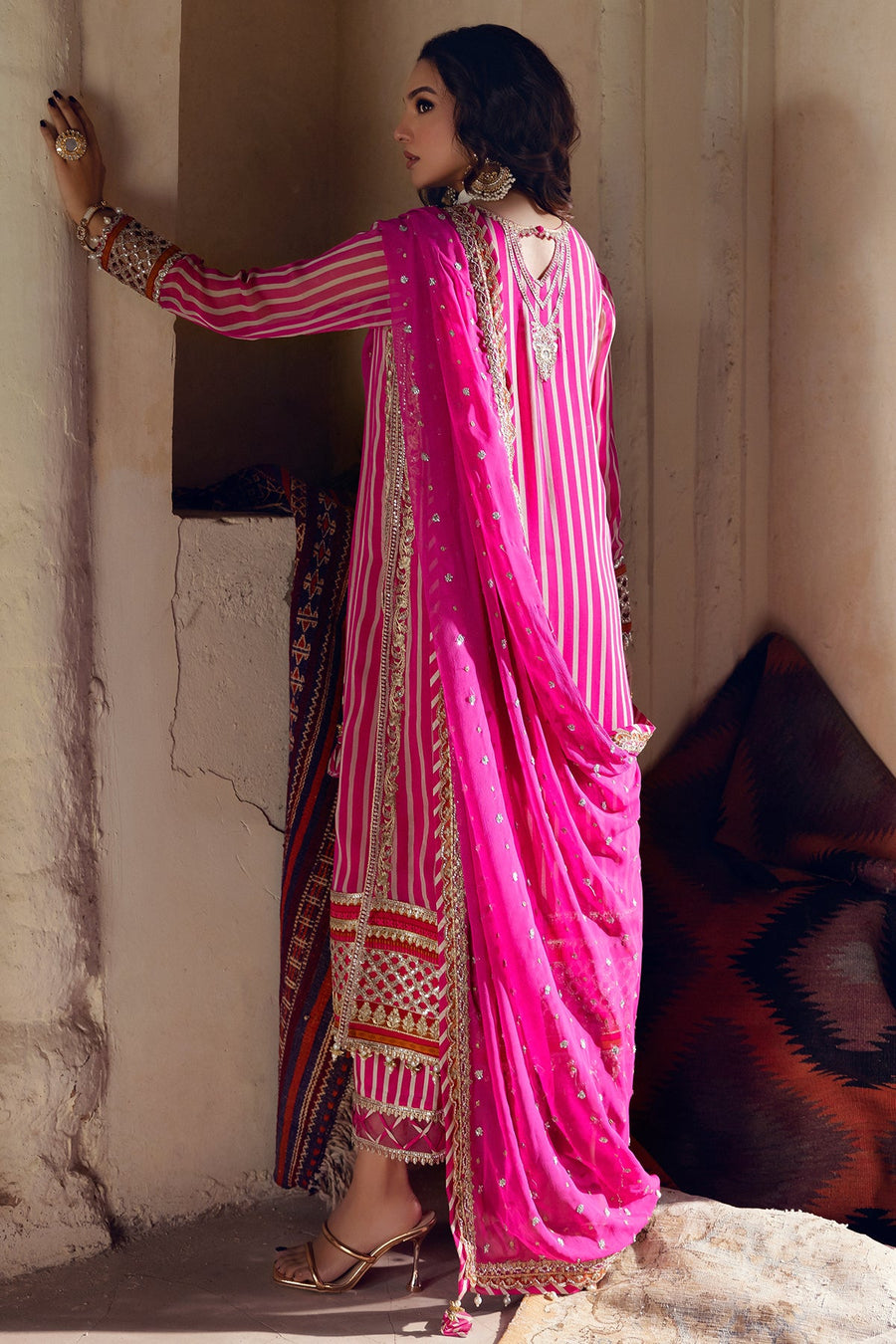 Charizma Vasal Embroidered Luxury Chiffon Unstitched 3Pc Suit VSL5-22